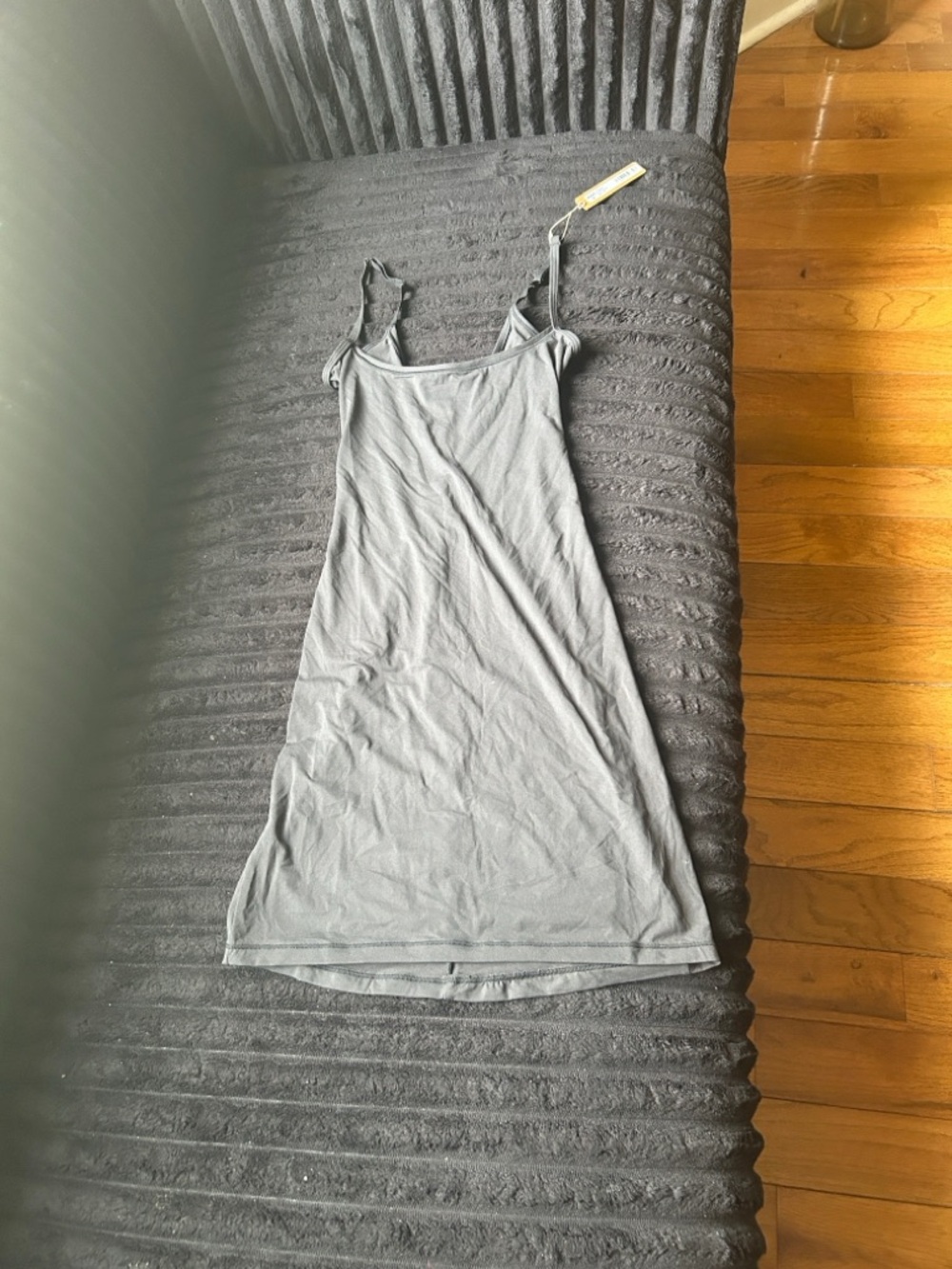 Skims Fits Everybody Slip Dress • NWT • Never •Onyx (Black) • XXS